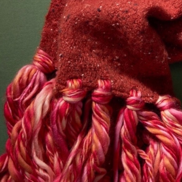 Anthropologie orange multi blanket scarf new without tags - Picture 4 of 8